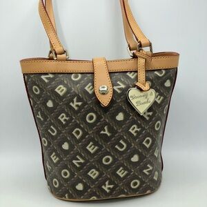 Dooney & Bourke Monogram Brown and Tan Tote